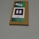 2-Pack Decorative Double Decorator Outlet Cover Plate, Matte Black Durable Natural Bamboo Fiber Wall Plates for Electrical Outlets, Receptacle, GFCI Outlet, Dimmer Switch, 2-Gang, Corrosion Resistant