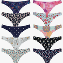 Thong underwear for women,No Show Breathable Cotton Womens Thongs Underwear Seamless Thongs for Women, L