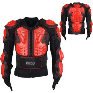 Motorcycle Protective Jacket Full Body Armor, Chest Spine Protection Dirt Bike Gear for Men Motocross MTB Racing (X-Large, Red)