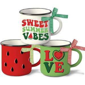 Merry Christmas Mini Coffee Mug Set of 3, Xmas Stink Stank Stunk Santa Hat Green 5 oz Mini Coffee Cups Tiered Tray Decor, Hohoho Funny Holiday Kitchen Coffee Bar Decorations Housewarming Gift
