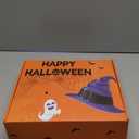 Halloween Women Witch Hat with LED Lights Costume Gauze Feathers Spiders Decoration for Festival Carnival Party (Orange)