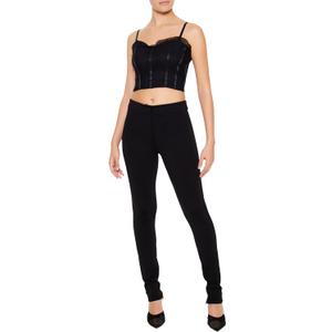 Forever 21 Womens High-Rise Zip-Hem Leggings (X-Large, Black)