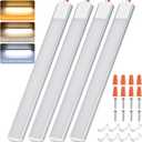 12v Led Light Strip, 3Color Dimmable 10.5w 1500LM 12 Volt Led Strip Lights 12v Fixtures for RV Interior, 12v Led Ceiling Light Bar for Enclosed Cargo Trailer, RV, Van, Truck, Lorry Camper/4PCS