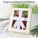 Grosgrain Ribbon, 1 inch X 50 Yards Christmas Ribbons for Gift Wrapping White Ribbon Roll Fabric Ribbons for Crafts DIY Sewing Bows Hair Accessories Floral Bouquets Wedding Party Decoration