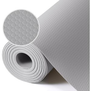 Shelf Liners for Kitchen Cabinets Non Adhesive Drawer Liner for Bathroom Waterproof Refrigerator Liners for Shelves Fridge Plastic Mats Cabinet Cupboard Liner Light Gray 11.8 x 59 Inches