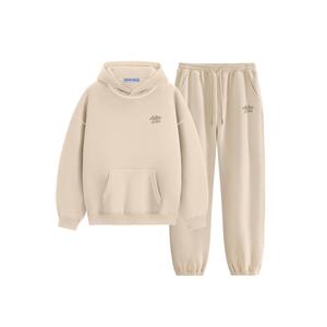 Aelfric Eden Womens 2 Piece Outfits Fleece Sweatsuit Lounge Sets Track Suits Sweat Matching Jogger Pants 2025 Fall Trendy Beige Large, Size: X-Large