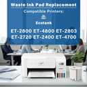 Waste Ink Pad Replacement with Reset Software for Ecotank ET-2800 ET-4800 ET-2803 ET-2720 ET-2400 ET-4700 ET4800 ET2800 ET2803 ET2720 2800 4800 2803 Printers, Waste Ink Pad Maintenance Box (4 Packs)