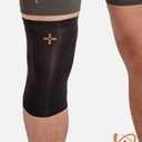 Tommie Copper Core Compression Infrared Knee Sleeve, Unisex, Men & Women, 4D Stretch Infrared Infused, Self-Warming Sleeve for Muscle Support & Stability - Black - Large