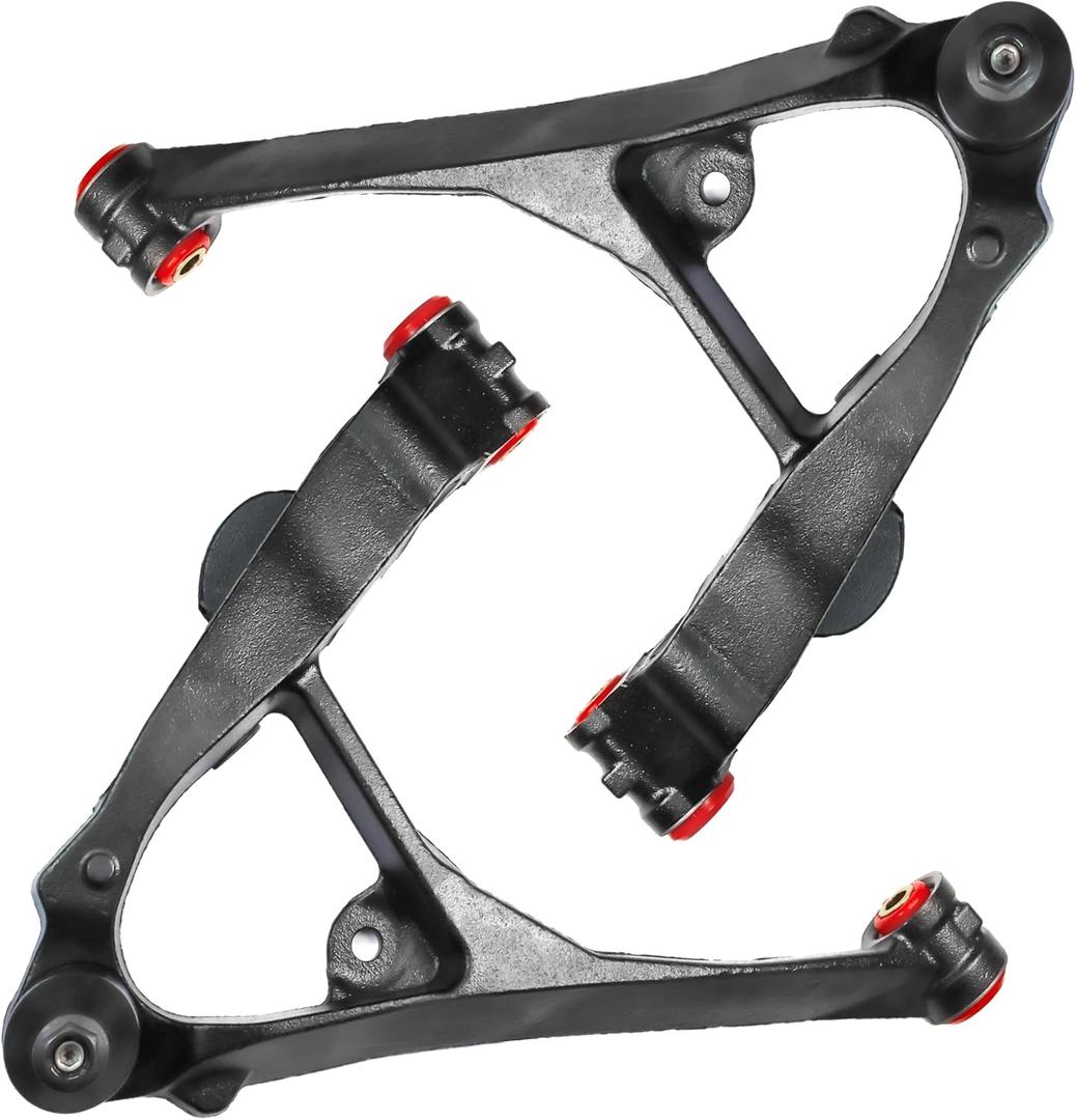 Front Lower Control Arms with Polyurethane Bushings for 1999-2006 Chevy Silverado GMC Sierra 1500, 2000-2006 Suburban 1500 Tahoe Yukon/Yukon XL 1500, 2002-2006 Avalanche 1500 Escalade/Ext (2PC)