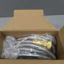 25FT Garden Hose, Stainless Steel Water Hose Flexible with a 10-Mode Nozzle Sprayer, No Kink, Lightweight, Puncture Proof, Ideal for Indoor & Outdoor Light Use, 5/8'' Outside Diameter