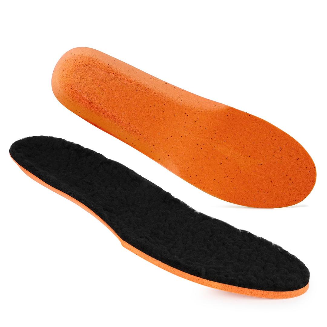 riemot Lamb's Wool Insoles,Fall and Winter Warm Shoe Inserts for Sneakers,Work Shoes,Hiking Shoes,Breathable and Comfortable Replaceable Sole Insoles for Women/Men,Black EU37/US4