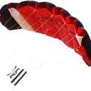Besra Huge 74inch Dual Line Parachute Stunt Kite with Flying Tools 1.9m Power Parafoil Kitesurfing Training Kites Outdoor Fun Sports (Red)