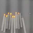 PChero Flameless Taper Candles with Remote & Charging Station, 10 Pack 6.7" Rechargeable Battery Electric LED Tapered Candles for Wedding Candlesticks Halloween Fireplace Christmas Home Decor