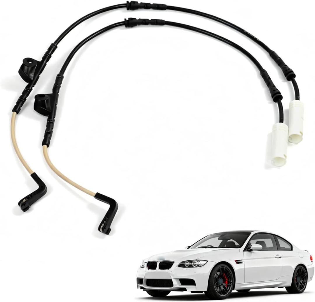 Front and Rear Brake Pad Wear Sensor Replace# 34356789445/34356789440 Compatible with 328i 128i 135i 325i M3 E81 E91 E92 330i E82 335i E87 E88 E90 E93 Replace Brake Pad Wear Sensors