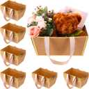 Pinkunn 48 Pcs Christmas Basket for Gifts Empty DIY Bulk Party Gift Basket Kit with Handles Market Trays for Packages Wrapping Wedding Party Anniversary Display
