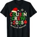 Christmas Cousin Crew 2025 Matching Family Festive Kids T-Shirt, Size M