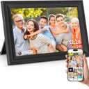 Smart Black Digital Picture Frame WiFi Send Photos from Your Phone 16GB Storage 10.1inch 1280x800 IPS Touch Screen Digital Photo Frame Auto-Rotate Wall Mountable Photo Picture Frame Digital