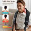 Heycool Cordless Neck Massager with Heat, Shiatsu Neck Shoulder Massager for Pain Relief Deep Tissue, 2 Heating Areas, 3 Modes Kneading Back Massager Presents/Gifts for Women, Men