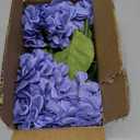 5Pcs Realistic Blue Hydrangea Artificial Flowers with Stems 21 Inch Lifelike Faux Hydrangeas Flower Large Hydrangea for Weddings Bouquets Table Centerpieces Home Decor Party