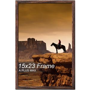 A PLUS MAX 15x23 Picture Frame Brown Light Weight Wall Mount