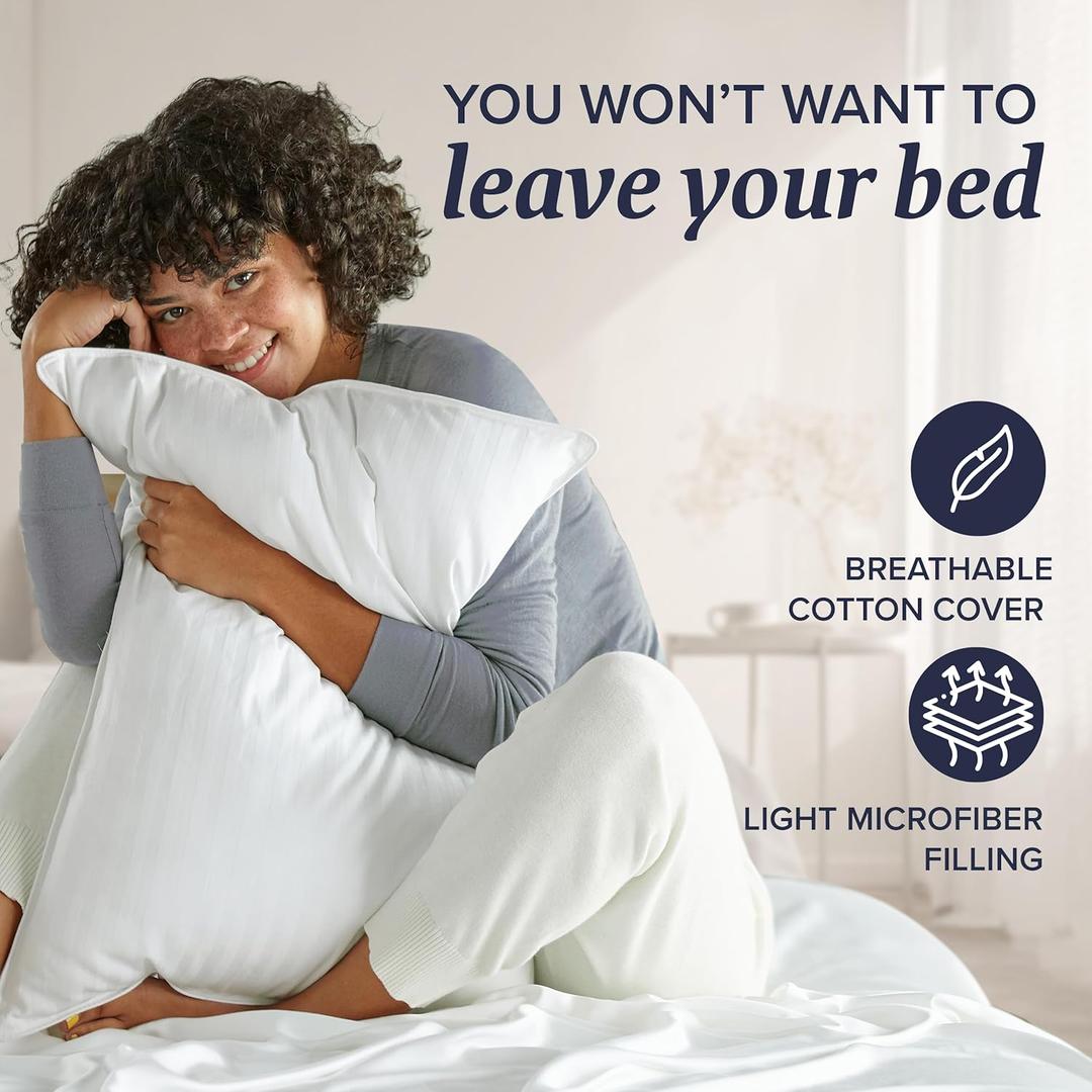 Beckham Hotel Collection Bed Pillows Standard/Queen Size Original Down Alternative Pillow for Sleeping - Bedding for Back, Stomach or Side Sleepers