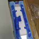 MR.SIGA Professional Microfiber Mop for Hardwood, Laminate, Tile Floor Cleaning, Stainless Steel Telescopic Handle - 3 Reusable Flat Mop Refills and 1 Dirt Removal Scrubber Included (Blue)