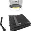 Trampoline Pro 12 FT Trampoline Net Replacement for 6 Straight and Curved Poles Top Ring Models Breathable and Weather-Resistant