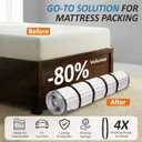 Storage Logic Foam Mattress Vacuum Bag with 4 Adjustable Packing Straps for Moving, Storage, Shipping, Vacuum Seal Mattress Bag with Packaging Straps (King/Cal-King)
