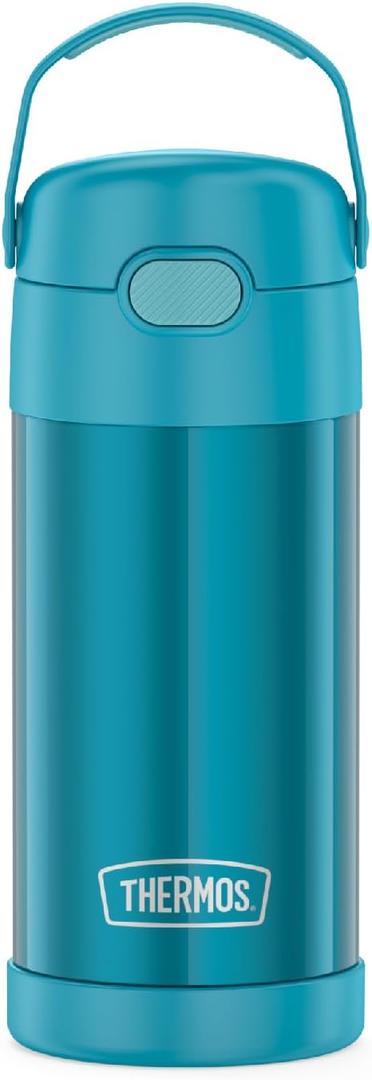 THERMOS FUNTAINER Water Bottle with Straw - 12 Ounce - Kids Stainless Steel Vacuum Insulated Water Bottle with Lid, Teal