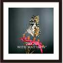 20x20 Frame Black With Mat 16x16 Solid Wood Picture Frames Wall Mounting (1 pack, 20x20 Inch)