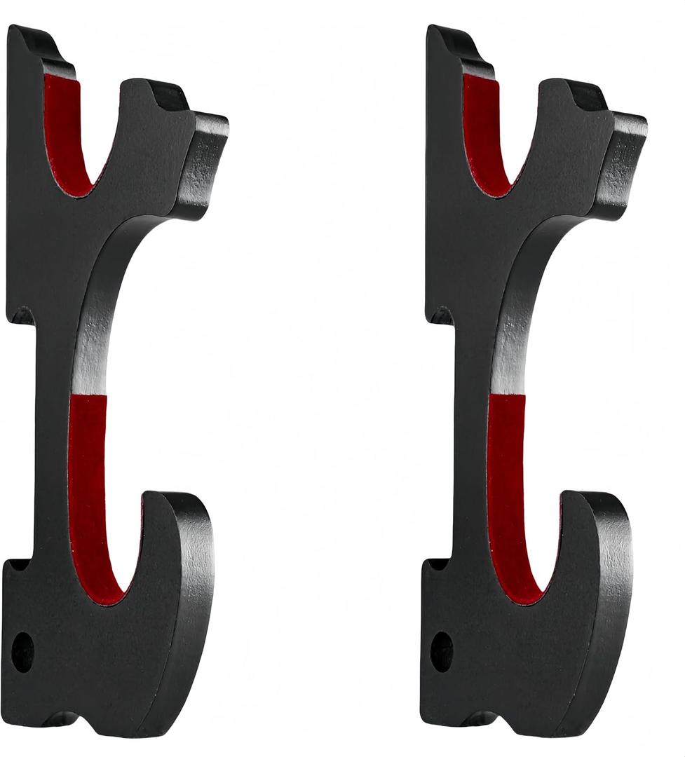 Eforlife 2/Set Sword Hook Wall Mount Samurai Sword Hanger Display Holder Adjustable for Katana Wakizashi Tanto Genji Sword Weapon Rack (2-Tier Padded)