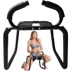 Sex Chair Large Size Sex Position Enhancer Chair, Sex Bedroom Furniture Love Position Aids Chair with Handrail, Novelty Sex Toy Sex Games Sex Bench for Couples Adult SM Games (Black)