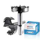 DKIBBITH 2-Pack 2-1/4 inch Forstner Drill Bits for Wood - Ideal for Fine Woodworking on Hardwoods, Plywood, Plastic.