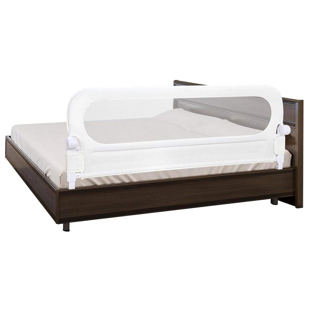 Y- STOP Bed Rail for Toddlers Convertible Toddler Bed Rails for Crib, Baby Bed Rail Guard, Sturdy Crib Rail Guard with Reinforced, Sturdy Crib Rail Guard with Anchor Safety (White) (59"*25")