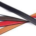 Vatee's Reversible Genuine Leather Replacement Belt Strap For Men/Women without Buckle 1"/25mm/1.14"/29mm Wide (Brown)
