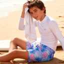 2 x westwolf Boys Swim Trunks with Compression Liner Kids Boxer Briefs Bathing Suit 7-20 Years Old Swimming Shorts Quick Dry