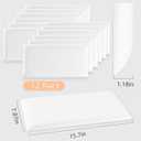 3D Anti-Collision Wall Padding for Kids, White Peel and Stick Headboard Pack of 12 Panels Sized 7.8" x 15.7", Self-Adhesive Headboard Panels for Bedroom/Living Room Upholstered Wall