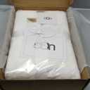 UGG Adalee Faux Fur Throw Blanket Luxury Lightweight Cozy Soft Throw for Couch Bed or Chair Hypoallergenic Machine Washable Double-Sided Fluffy Blanket Home Decor, 50-inch x 70-inch, Natural White