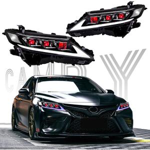 TT-ABC Triple Beam Headlights for Toyota Camry 8th Gen 2018-2023 Front Lamp Assembly New Upgrade(A pair)