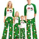 Matching Christmas Pajamas for Family Sets Holiday Jammies Sleepwear Christmas Pjs for Women Men Couples (M)