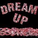 68Pcs Bling Resin Rhinestone Alphabet Letter Stickers A-Z Letters DIY Car Decoration Sticker Self-Adhesive Iron-On Crystal Word Stickers for Cars Arts Crafts Clothing Decoration(Red,1.57)