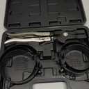 Piston Ring Compressor Tool Set 940387 Used for Car Engine, Vehicle Maintenance Clamps, Ratchet Pliers, Storage Case, Piston Size Coverage from 2-7/8" to 4-3/8"