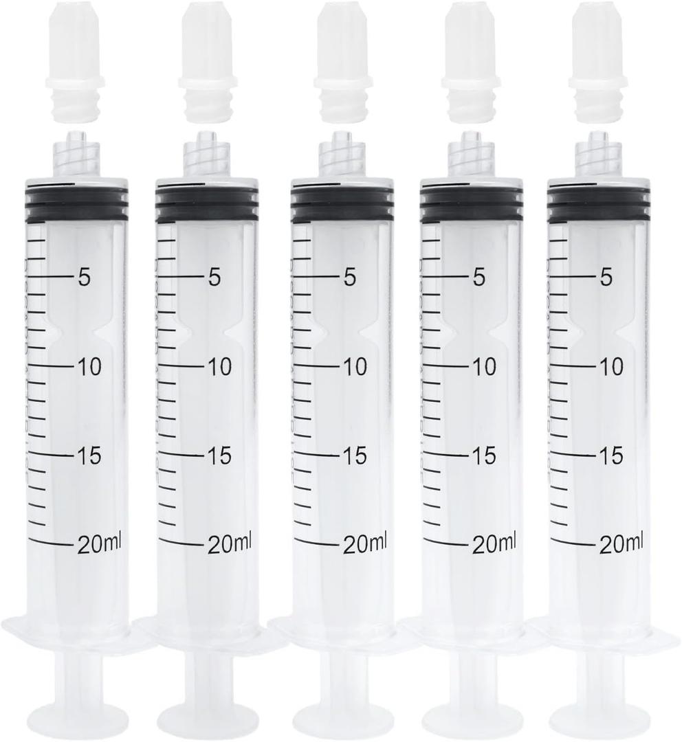 20ml Syringes Without Needles, 20cc Luer Lock Syringe - Disposable Individually Wrapped(10 Pack)