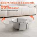 Collapsible Baby Bathtub - Large Baby Bath Tub with Thermometer & Cushion | Travel Portable Newborn Infant Bathtub | Foldable Toddler Bathtub for Baby 0 to 36 Months (Grey)