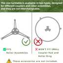 9.6" Microwave Turntable Plate Compatible with GE WB49X10134, 9 5/8 inch Replacement Microwave Glass Plate for LG 3390W1A035A 3390W1A035C and WPW10315165 Whirlpool Microwave Glass Tray