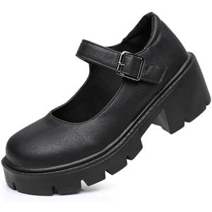 Platform Pumps Womens Gothic Lolita Shoes Mary Janes Ankle Strap Wedges Shoes Size 40