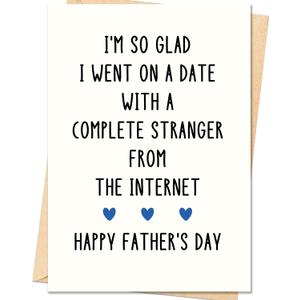 2 x Fathers Day Card Gifts for Husband, Fathers Day Card Gifts from Wife, Funny Father's Day Cards Gifts Decorations for Husband Boyfriend