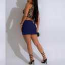 Leopard Cheetah Skirt with Shorts, Sexy Night Club High Waist Elastic Leopard Print Bodycon Mini Skirts for Women (XS)