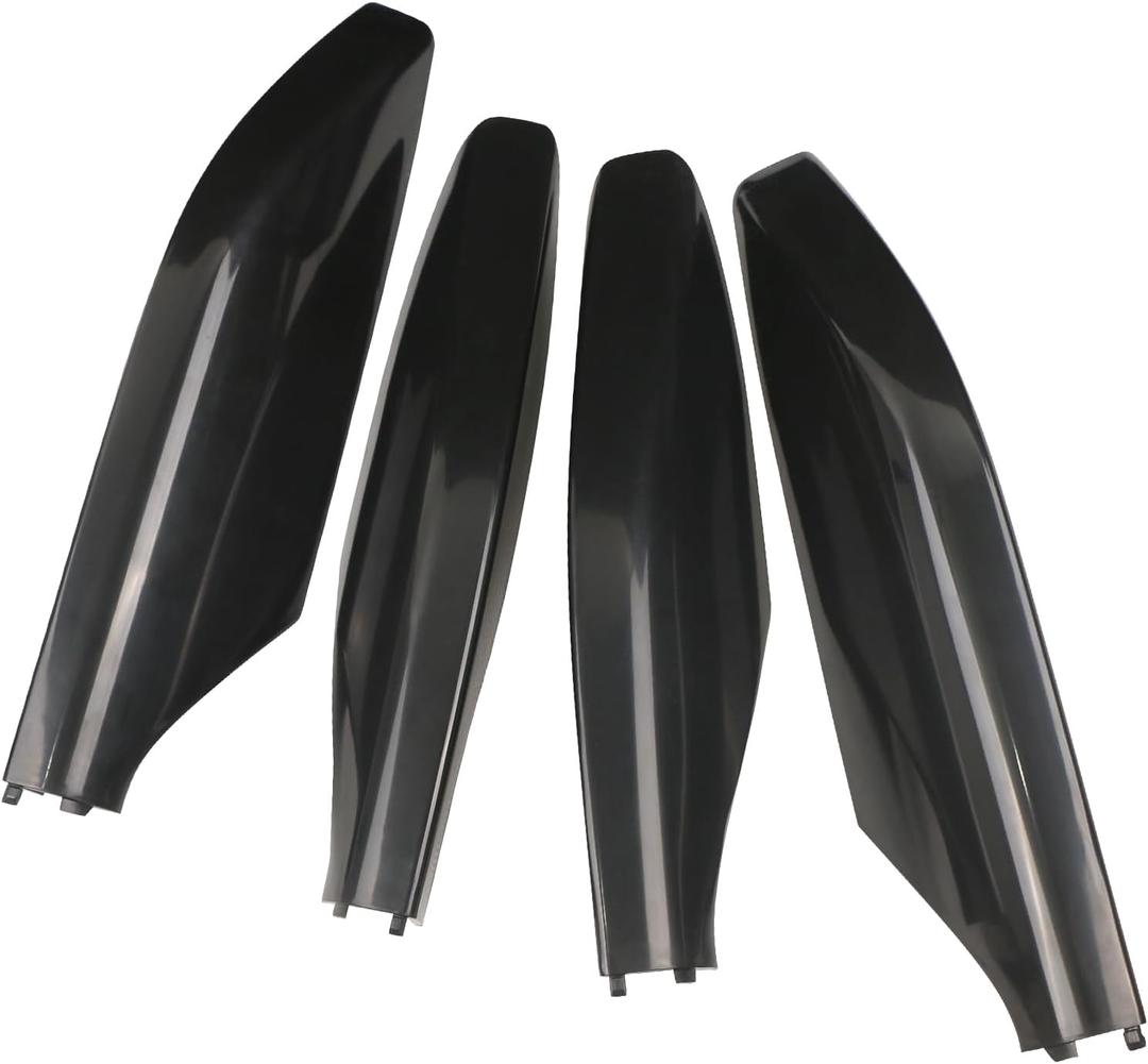 Roof Rack Rail Leg End Cover Shell 4pcs (Painted Black) for Lexus GX470 Toyota Land Cruiser Prado FJ120 2003-2009 Replaces 63491-60060 63492-60040 63493-60060 63494-60050