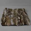 Natural Rabbit Fur Throw Pillow Cover 20x20 Luxury Farmhouse Animal Hair Cozy Cushion Cover Handcrafted Soft Plush Fur Decorative Throw Pillow Coversfor Couch Sofa (Rabbit Fur Set 1)